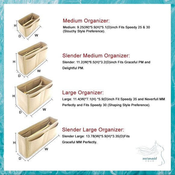🧜‍♀️SLENDER LARGE BAG PURSE INSERT ORGANIZER - Picture 8 of 10